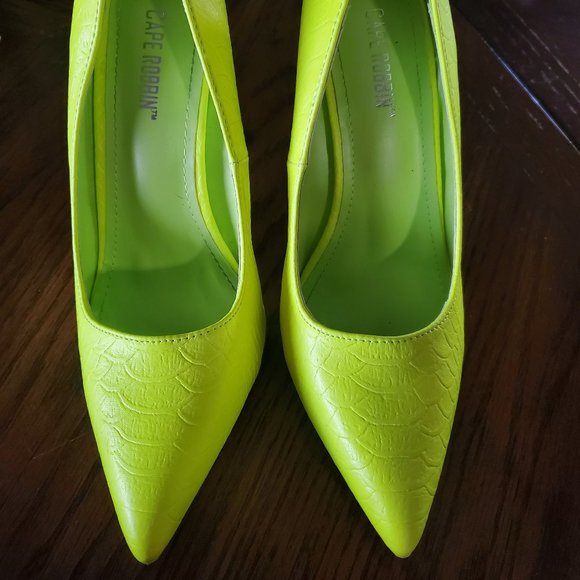 Cape Robbin Shoes - Neon Yellow Pumps